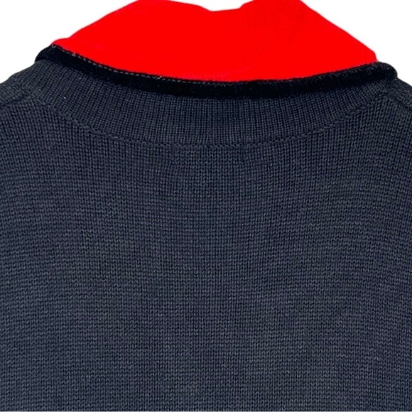 Lisa International Christmas Cardinals Black & Red Sweater Vest Size XL - Picture 8 of 13